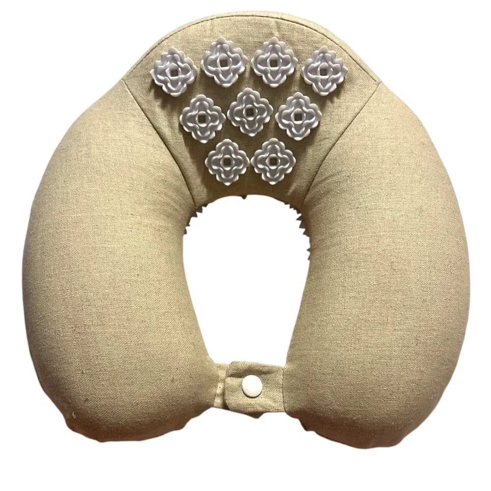 JBH* New! Kanjo Memory Foam Acupressure Neck Pillow